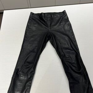 Helmut Lang black leather pants.